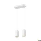 SLV - ASTO TUBE, suspension, GU10, longueur de suspension 250 cm, 2x max. 10W, blanc