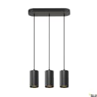 SLV - ASTO TUBE, suspension, GU10, longueur de suspension 250 cm, 3x max. 10W, noir