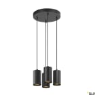 SLV - ASTO TUBE, suspension, GU10, longueur de suspension 250 cm, 4x max. 10W, noir
