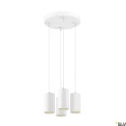 SLV - ASTO TUBE, suspension, GU10, longueur de suspension 250 cm, 4x max. 10W, blanc