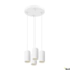 SLV - ASTO TUBE, suspension, GU10, longueur de suspension 250 cm, 4x max. 10W, blanc