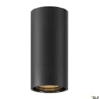 SLV - ASTO TUBE, plafonnier, intérieur, cylindrique, noir, GU10, 1x10W max.