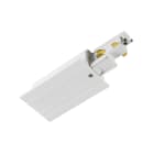 SLV - S-TRACK, embout d'alimentation pour systèmes rail 3 all., terre à gauche, blanc