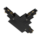 SLV - S-TRACK, connecteur en T système rail encastré 3 all., terre à droite, noir