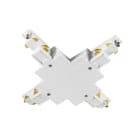 SLV - S-TRACK, connecteur en X système rail encastré 3 allumages 230V intérieur, blanc