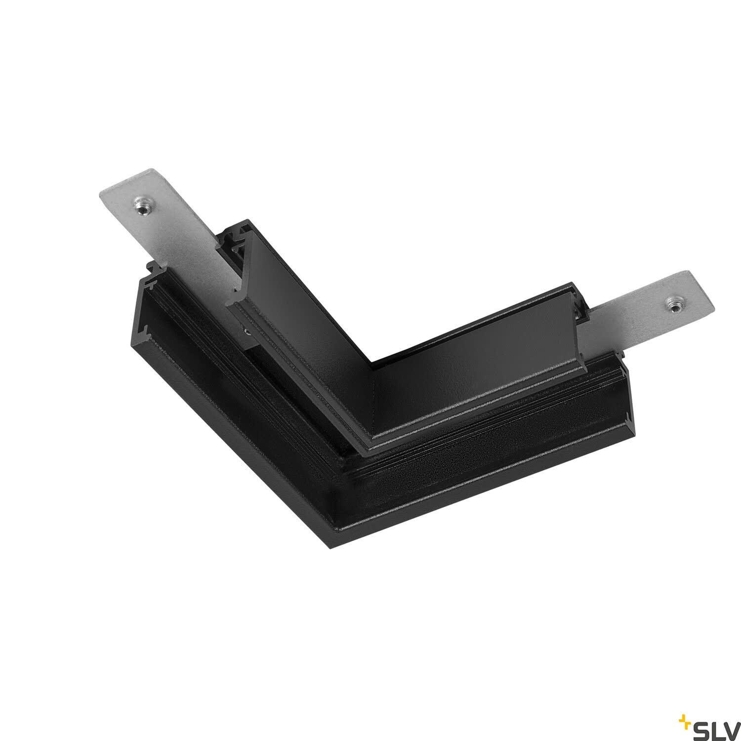 SLV - 48V TRACK, Connecteur 90° mécanique, pour rail en saillie standard, droite, noir