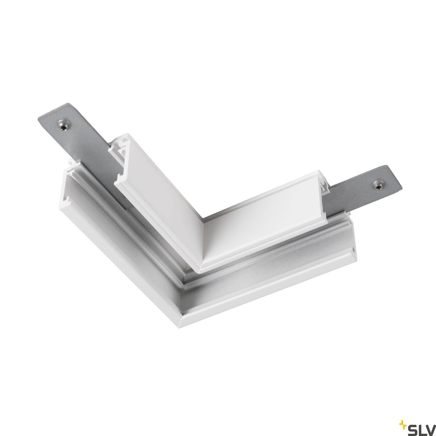 SLV - 48V TRACK, Connecteur 90° mécanique pour rail en saillie standard, droite, blanc