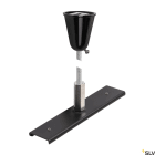 SLV - 48V TRACK, Plaque renforcement rail avec kit de suspension, tige d'1m, noir