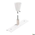 SLV - 48V TRACK, Plaque renforcement rail avec kit de suspension, tige d'1m, blanc