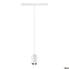 SLV - NUMINOS® XS 48V TRACK DALI, suspension, intérieur, blanc/chrome, LED, 8,7W, 20°
