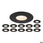SLV - UNIVERSAL DOWNLIGHT PHASE, spot encastré, kit 12 x 1007095 et 1007096