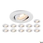 SLV - UNIVERSAL DL MOVE PHASE, spot encastré, kit 12 x 1007090 et 1007092