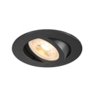 SLV - NEW TRIA® 68, encastré plafond, intérieur, rond, orientable, noir, LED, 10 W