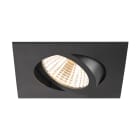 SLV - NEW TRIA® 68, spot encastré, intérieur, carré, orientable, noir, LED, 8,3W