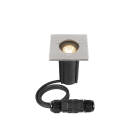 SLV - DASAR® S, Encastré de sol, carré, 4W, 3000K, 24°, IP67, cylindrique, anthracite