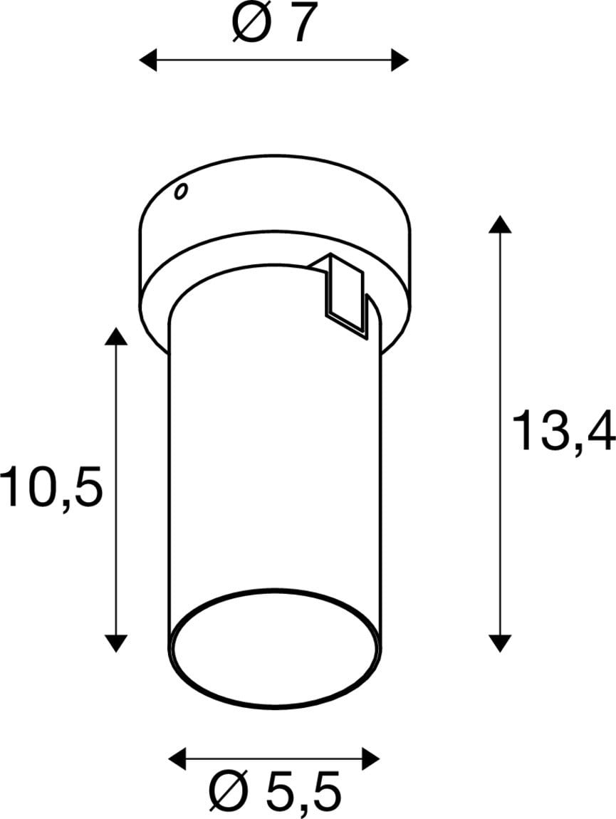 SLV - KAMI, Plafonnier et applique en saillie, 1x max. 10 W, GU10, noir/or