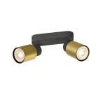SLV - PURI 2.0 Tube, applique et plafonnier, long, double 6W, GU10, noir/or