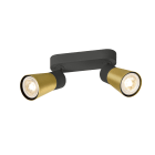 SLV - PURI 2.0 Cone, applique et plafonnier, long, double 6W, GU10, noir/or