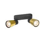 SLV - PURI 2.0 Dome, applique et plafonnier, long, double 6W, GU10, noir/or