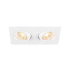 SLV - NEW TRIA® 155, encastré de plafond, carré, double, GU10, blanc