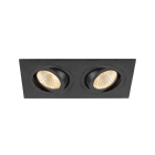 SLV - NEW TRIA® 155, encastré de plafond, carré, 2700 K, LED double, PHASE, 38°, noir