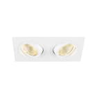 SLV - NEW TRIA® 155, encastré de plafond, carré, 3000 K, LED double, PHASE, 38°, blanc