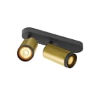 SLV - GRIP! L, plafonnier, cylindrique, double, 6W, QPAR51, or/noir