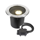 SLV - DASAR® XL, encastré sol, asymétrique, 3000K, 70°/40°, IP65/IP67, rond, inox/noir