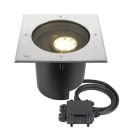 SLV - DASAR® XL, encastré sol, asymétrique, 3000K, 70°/40°, IP65/IP67, carré inox/noir