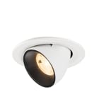 SLV - NUMINOS® GIMBLE S, spot encastré, intérieur, 2700 K, 20° blanc / noir