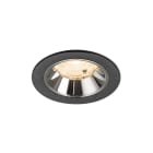 SLV - NUMINOS® S, spot encastré intérieur, 2700 K, 55° noir / chrome
