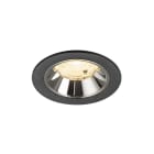 SLV - NUMINOS® S, spot encastré intérieur, 3000 K, 55° noir / chrome