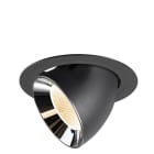 SLV - NUMINOS® GIMBLE XL, encastré downlight, intérieur, 2700 K, 20° noir / chrome