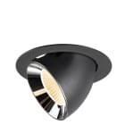 SLV - NUMINOS® GIMBLE XL, encastré downlight, intérieur, 2700 K, 40° noir / chrome