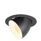 SLV - NUMINOS® GIMBLE XL, encastré downlight, intérieur, 3000 K, 20°, noir / blanc