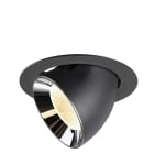 SLV - NUMINOS® GIMBLE XL, encastré downlight, intérieur, 3000 K, 20° noir / chrome