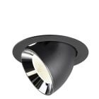 SLV - NUMINOS® GIMBLE XL, encastré downlight, intérieur, 4000 K, 20° noir / chrome
