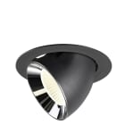 SLV - NUMINOS® GIMBLE XL, encastré downlight, intérieur, 4000 K, 40° noir / chrome