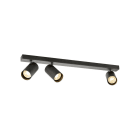 SLV - ENOLA 2.0 M, CL, TRIPPLE, QPAR51, LONG, Plafonnier saillie, 3 x 10 W, noir
