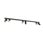 SLV - ENOLA 2.0 M, CL, SIX, QPAR51, LONG, Plafonnier saillie, 6 x 10 W, noir