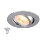 SLV - NEW TRIA® 68 SMART SET, spot encastré, rond, source GU10 ZIGBEE TW incluse, alu
