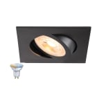 SLV - NEW TRIA® 68 SMART SET, spot encast., carré, source GU10 ZIGBEE TW incluse, noir
