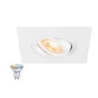 SLV - NEW TRIA® 75 XL SMART SET,spot encastré, carré,source GU10 ZIGBEE TW incluse,alu