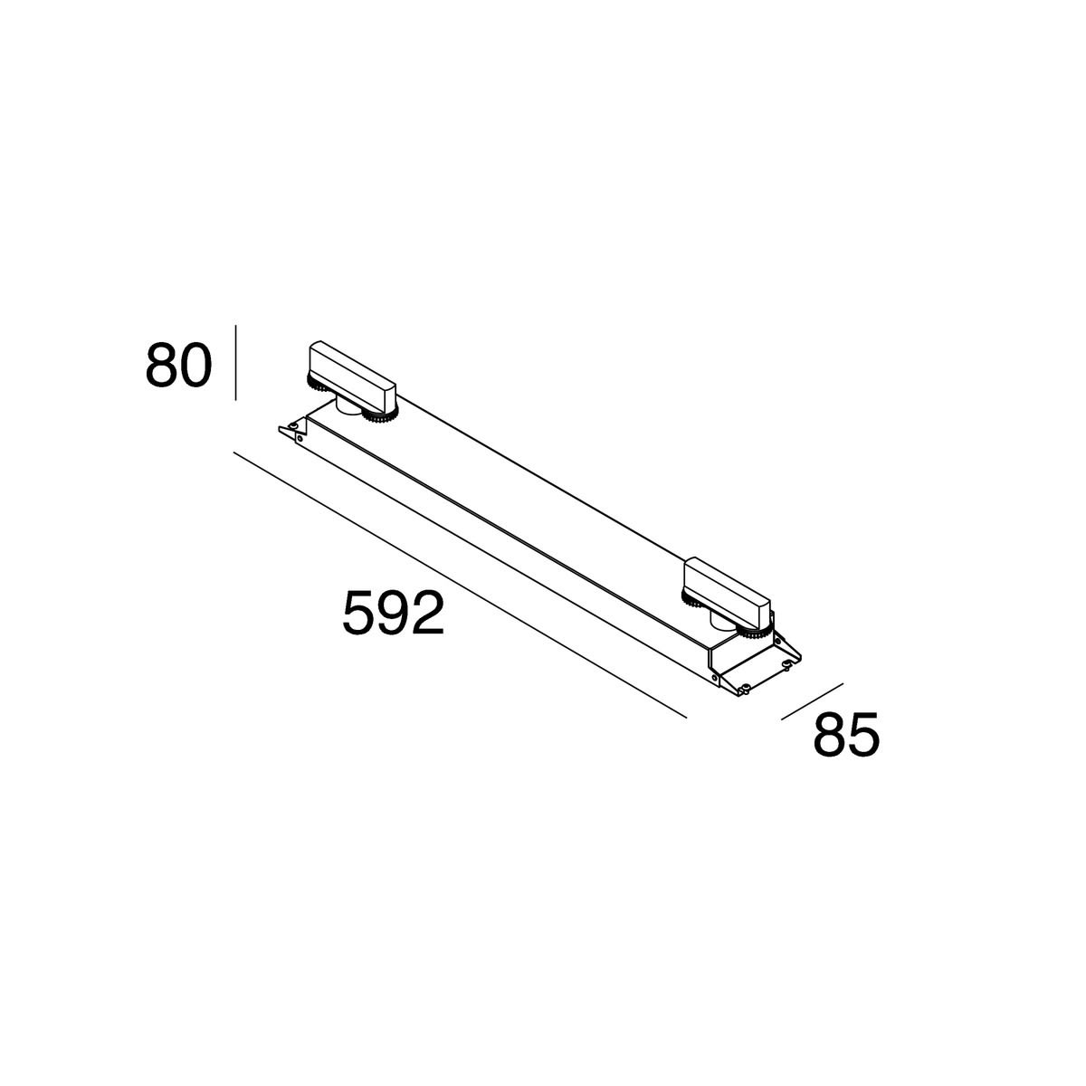 Novalux - THE PANEL 2 : KIT ADAPTATEUR RAIL PANEL 600X600 3P+DALI