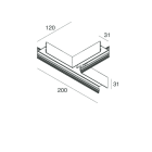 Novalux - P-30 : KIT DE JONCTION EN T POUR INSTALLATION AU PLAFOND /EN SUSPENSION BLANC