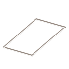 Novalux - P-30 : PLAFONNIER RECTANGULAIRE 48W 4000K L=1630 CAPPUCCINO