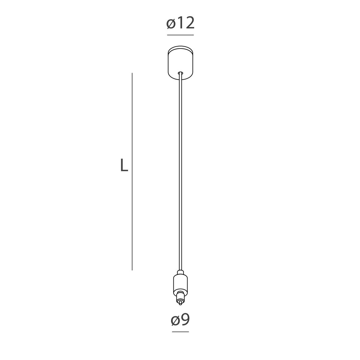 Novalux - LUCKY MINI : CÂBLE DE SUSPENSION L=3000