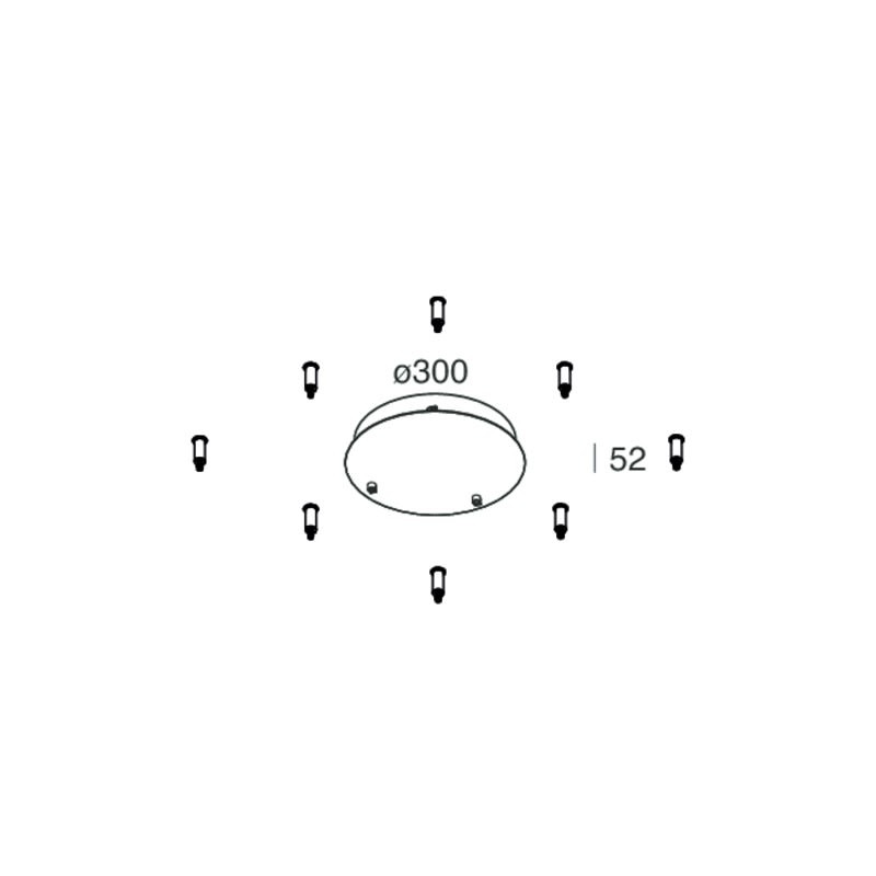 Novalux - HALOS : PATERE POUR CABLES PARALLELES, NOIR, INSTALLATION DOUBLE, ALIMENTATION I
