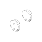 Novalux - PROFIL ROND : EMBOUTS BLANC (2 PCS)