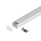 Novalux - PROFILED MACRO : PROFIL POUR BANDEAU 2M + DIFFUSEUR OPALE + 2 EMBOUTS + 4 SUPPOR